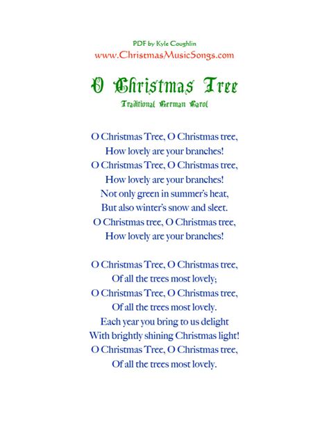 Oh christmas tree lyrics - How often you give us delight In brightly shining Christmas light! O Christmas Tree, O Christmas tree You are the tree most loved! O Christmas Tree, O Christmas tree Your beauty green will teach me O Christmas Tree, O Christmas tree Your beauty green will teach me That hope and love will ever be The way to joy and …